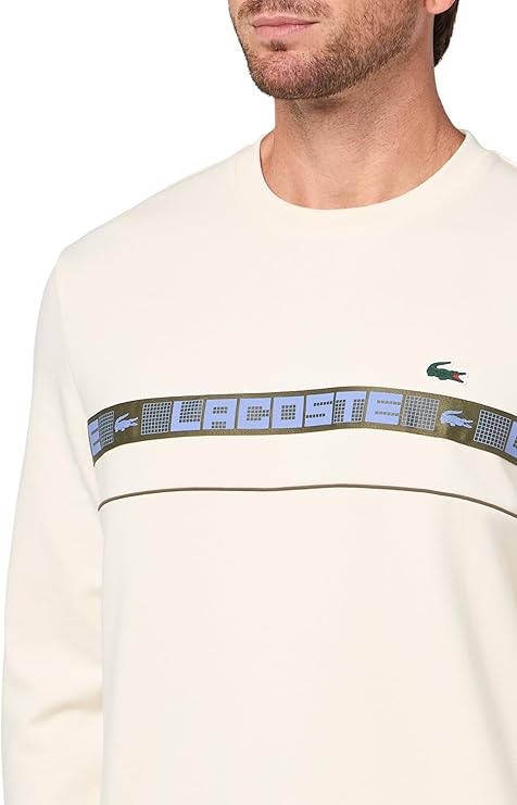Lacoste Mens Sport Branded Stripe Tennis Sweatshirt